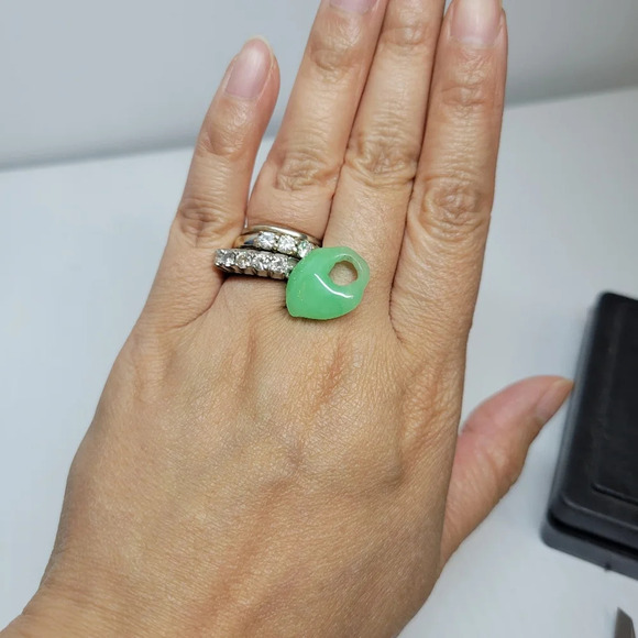 natural jade heart shaped pendant for necklace charm - Picture 2 of 7